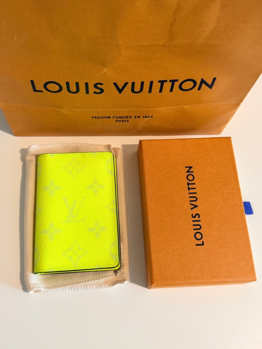 Louis Vuitton Neon Yellow Monogram Card Case
